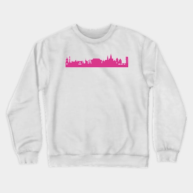 Konstanz skyline pink Crewneck Sweatshirt by 44spaces